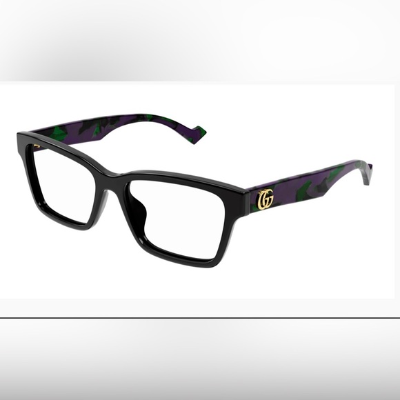 Authentic Gucci Black and Purple Camouflage Eyeglasses - Picture 1 of 2